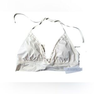 BLEU ROD BEATTIE coconut water (ivory) triangle plus size 14 bikini swim top NWT